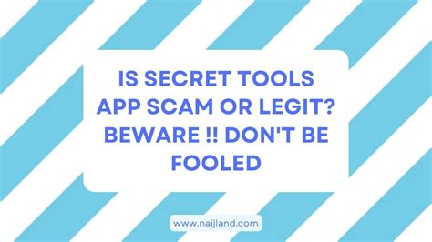 the secret tools scam